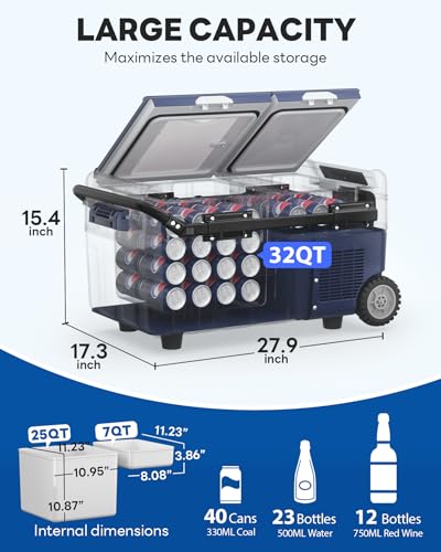 Portable Car Refrigerator Freezer Dual Zone