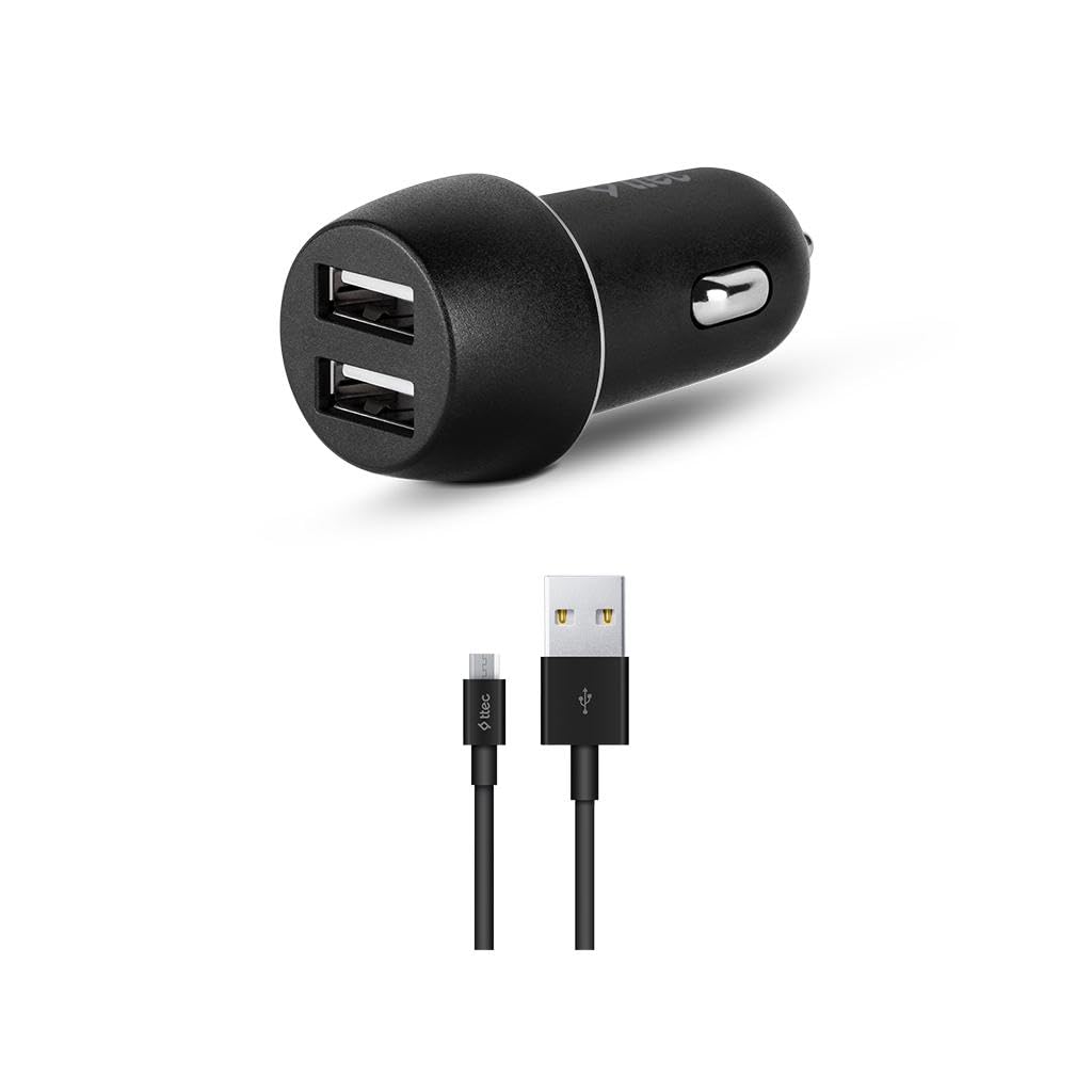 ttec SmartCharger Duo 3.1A Araç Şarj Aleti Çift USB + Micro USB Kablo Siyah
