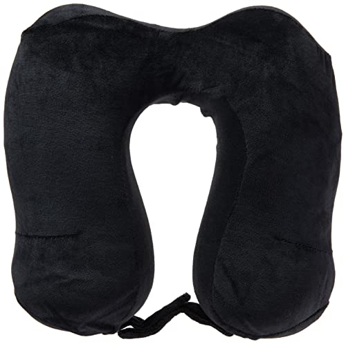 Lewis N. Clark Contoured Memory Foam Hexform Travel Cervical Neck Pillow for Shoulder & Neck Pain, Airplane, Camping, Kids & Adults, Standard, Black