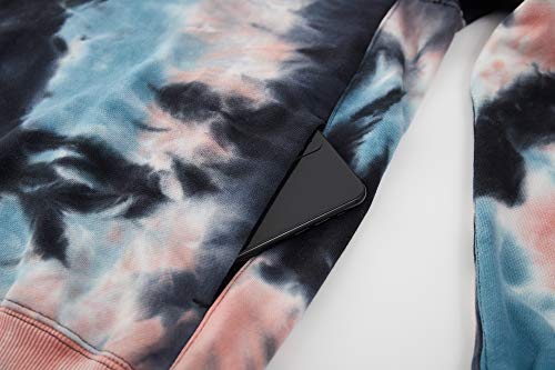 Image of KLIEGOU Mens Tie-Dye Pullover Hooded Sweatshirt