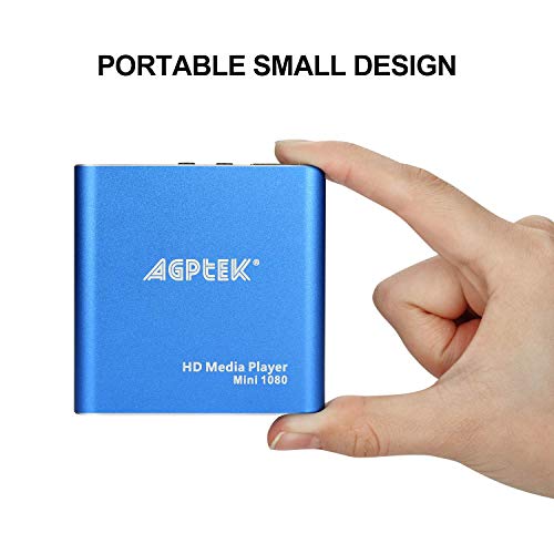 HDMI-multimediaspeler, mini Full HD 1080p Full HD digitale multimediaspeler voor spelers -MKV / RM-HDD USB blauw - Image 8