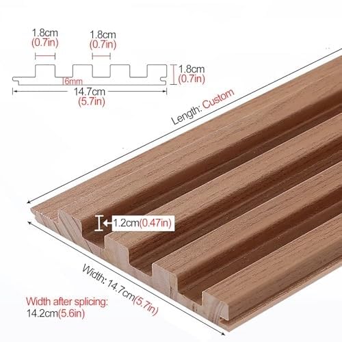 Panele ścienne 3D, drewniana listwa, dekoracja wnętrz, wodoodporna, karbowana, teksturowana, okładzina ścienna do salonu, tło telewizora