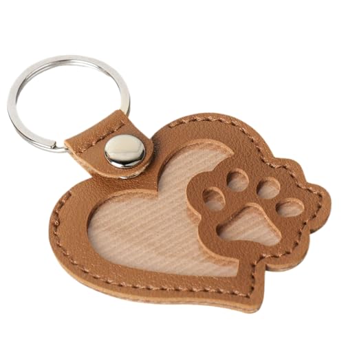 Porte-Clés Souvenir Poils de Chien - Pendentif en Cuir pour Sac à Main | Accessoire de Sac à Main Sacoche Cartable pour Adultes Anniversaire Noël