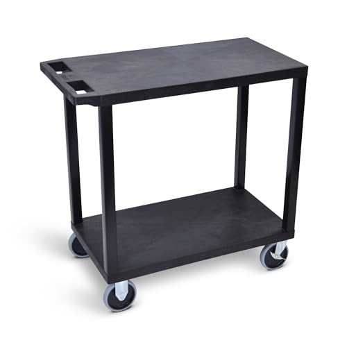 Image of FSE 373-EC22HD-B 32 inch x 18 inch Cart - Two Flat Shelves