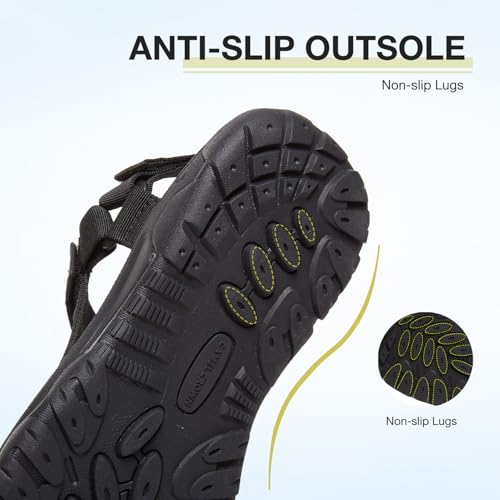CAMELSPORTS Men's Waterproof Hiking Sandals for Outdoor Activities Open Toe Beach Sandals 
