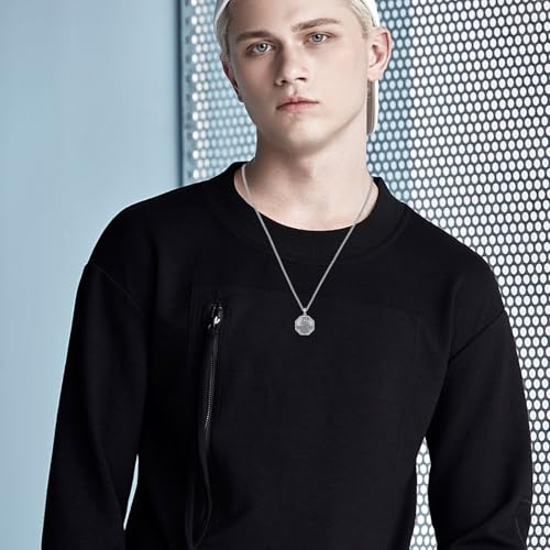 Skull Necklace 925 Sterling Silver Memento Mori Necklace Goth Skull Halloween Jewelry for Men Women4