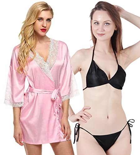 Image of Love Maker Babydoll Lingerie Bra Panty Set Undergarments for Women Honeymoon Nighties Small to 3XL