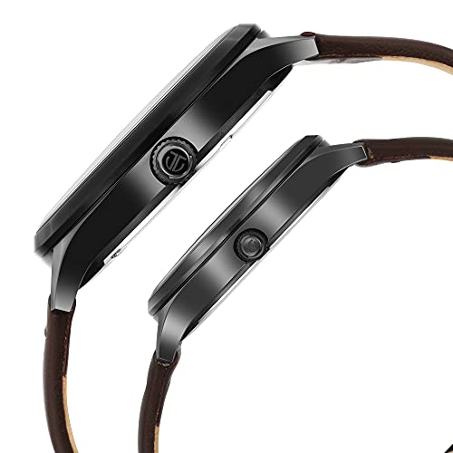 Titan Analog Green Dial Men's Watch-NP9400494204QL01/NP9400494204QL01 Genuine Leather, Brown Strap - Image 3