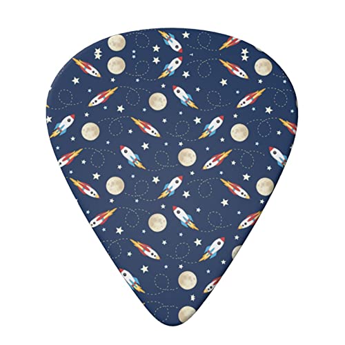 Rocket In Space Lot de 6 médiators pour guitare acoustique, guitare électrique, basse, ukulélé – fins, moyens et épais. - Les Beatles, Paul McCartney, John Lennon, RIngo Starr, George Harrison Rocket In Space Lot de 6 médiators pour guitare acoustique, guitare électrique, basse, ukulélé – fins, moyens et épais. – Image 4