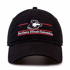 The Game NCAA Adult Bar Hat – Garment Washed Twill – Embroidered Design – Elevate Your Style and Show Your Team Spirit (Northern Illinois Huskies – Black, Adult Adjustable)