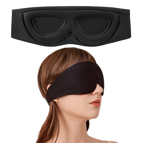 ALASKA BEAR Stylish Sleep Eye Mask for All Sleeping Positions, 3D Contoured Cups, 100% Blackout Cover, Cool and Comfort Concave Padding, Machine Washable - Image 6