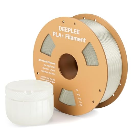 DEEPLEE PLA+ 1.75mm 3D Printer Filament, PLA Plus with Dimensional Accuracy +/- 0.02mm, Higher Strength and Toughness, Neatly Wound, No Clogging, Fits for Most FDM 3D Printers, 1KG Clear