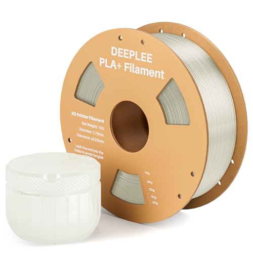 Image of PLA+ 1.75mm 3D Printer Filament, PLA Plus with Dimensional Accuracy + /- 0.02mm, Higher Strength and Toughness, Neatly Wound, No Clogging, Fits for Most FDM 3D Printers, 1KG Clear