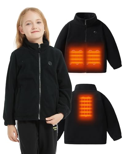 Image of HEWINZE Kids Heated Jacket,Fleece Jacket for Kids, Electric Heating Warming Jacket with 5V Battery Pack.