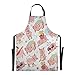 FVFV Gracioso Cerdito Rosa Impermeable Delantal de Cocina Camarero con 2 Bolsillos Delantales para Cocinar Mujeres Carniceros Cocineros Hombres