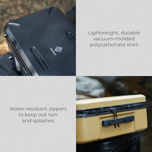 Image of ELECOM NESTOUT Gear Storage Case, Lightweight Hard Shell Organizer, Water-Resistant, Stackable Organizer with Padded Dividers, Fits Cameras & Accessories Travel Outdoor Tech Accessories