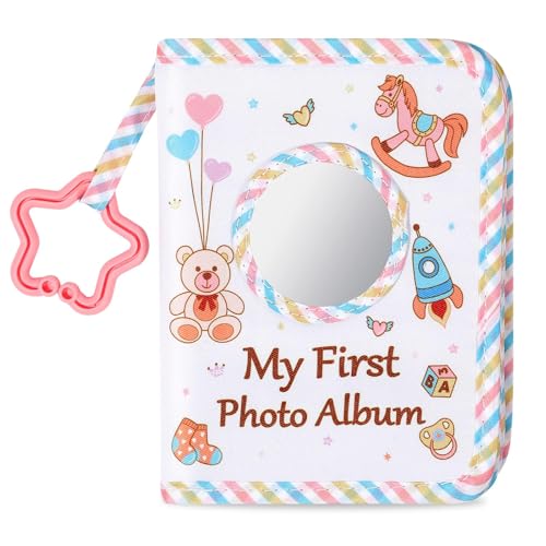 Image of Baby's My First Family Album Soft Photo Cloth Book Colorful My First Book of Photos Whimsical Themed Baby Memory Album Gift Holds 4x6 Pictures for Babies Newborn Toddler & Kids Baby Shower