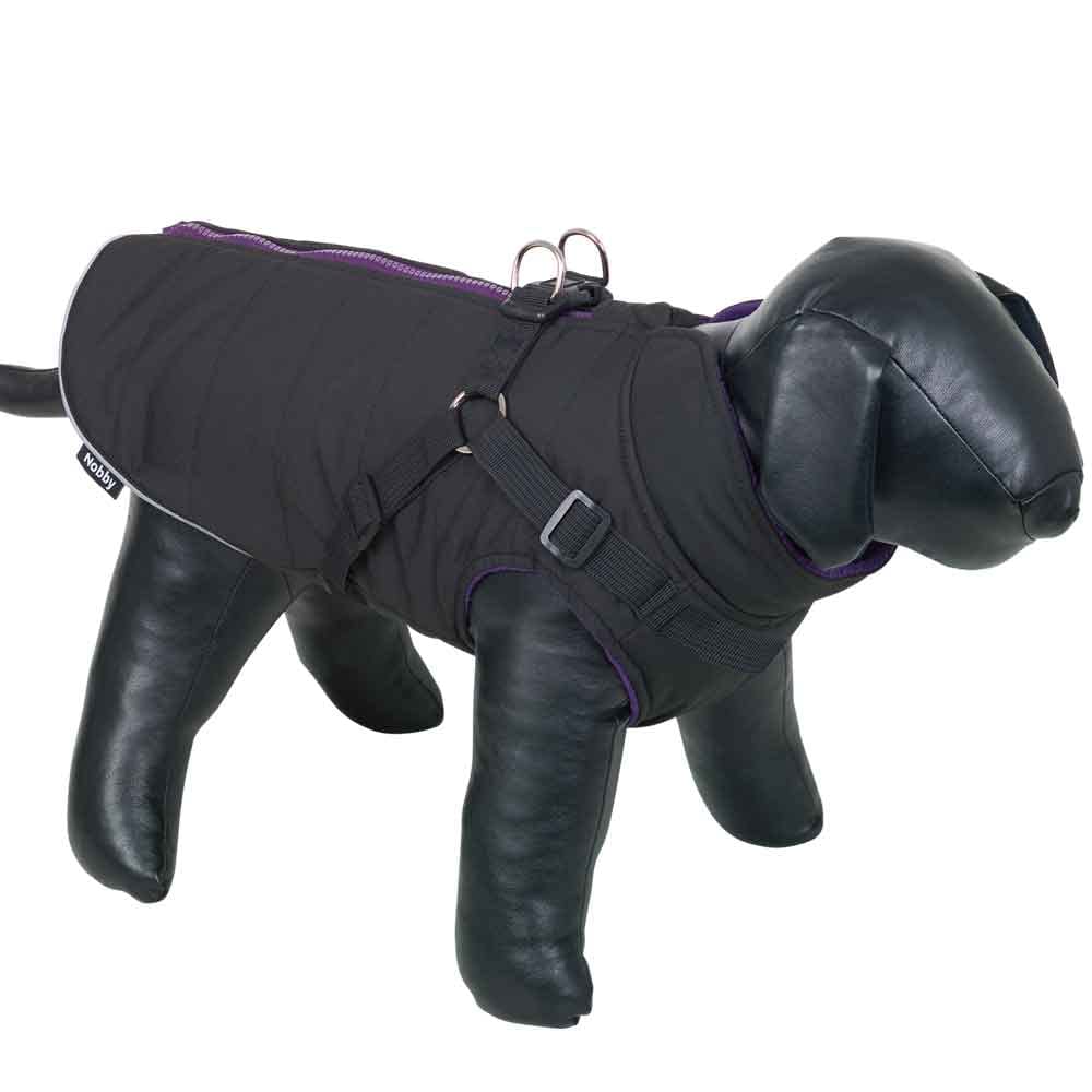 Nobby SOBAK 2-in-1 Dog Coat, Black/Purple, 20 cm, Pack of 1