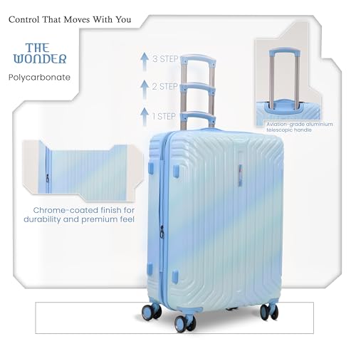 Image of The Wonder Luggage Trolley Bags | 360 Disc Spinner Wheels | Polycarbonate Expandable Suitcase, Lightweight Durable Hard Shell, TSA Type Lock, 360 Disc Spinner Wheels
