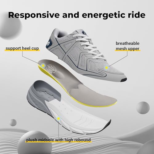 Image of FitVille Mens Walking Shoes Wide Width Thicker Cushioning Sneakers Extra Wide Shoes for Men Bouncy Shoes Non Slip Workout Gym Athletic Sneakers
