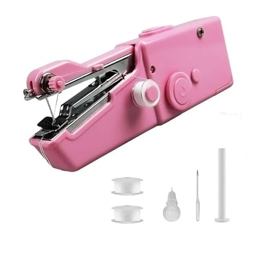 Mini macchina da cucire elettrica portatile, cucitrice portatile per la riparazione dei tessuti, facile da infilare con controllo della tensione, design compatto per viaggi e uso domestico