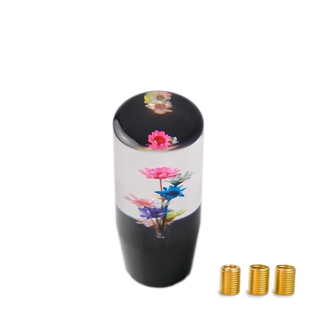 HYASDBWE Car Styling Crystal Bubble Gear Stick Shift Knob Shifter with Flowers 15CM /10CM Gear Shift Handball Gear Shifter Parts(10CM)