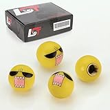 LST 4X Ventilkappen Reifenventil Kappen Smiley Ärger Sonnenbrille KFZ PKW LKW
