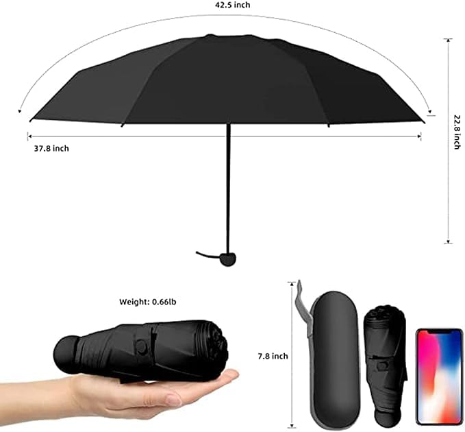Image of Umbrella for Women | Umbrellas for Men | UV Coated 3 Fold Umbrella for Rain with Auto Open and Close Small Printed Folding Travel-Foldable Windshield