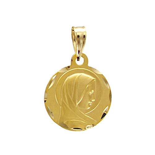 Médaille ronde Vierge en or pour un cadeau de baptême chargé de sens et de tendresse