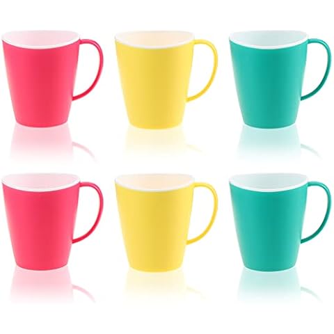 com-four® 6x Kaffeetasse mit Henkel Cover