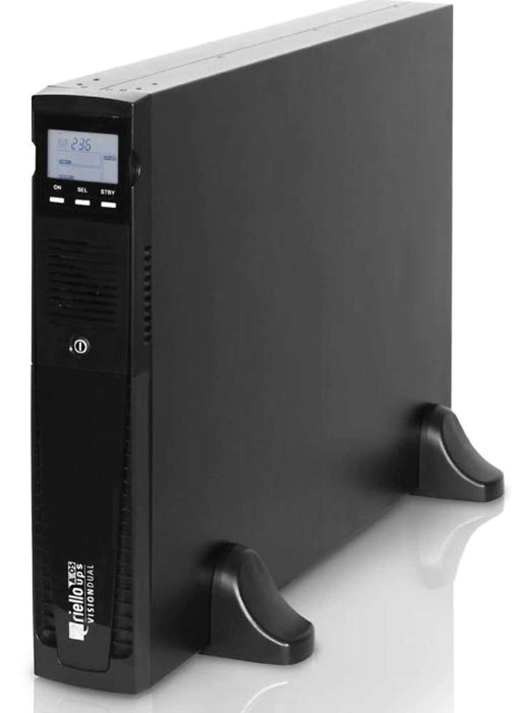 Riello UPS Vision Dual VSD 1500 - Sistema de alimentación ininterrumpida (CA 220/230/240 V, 1.35 kW, 1500 VA, RS,232, USB, 8 Conector(es) de Salida, 2U)