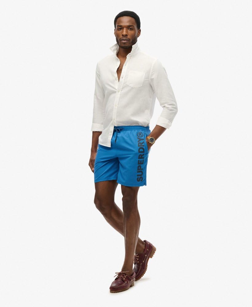 Superdry Sport Graphic 17 - Bañador para hombre, color azul