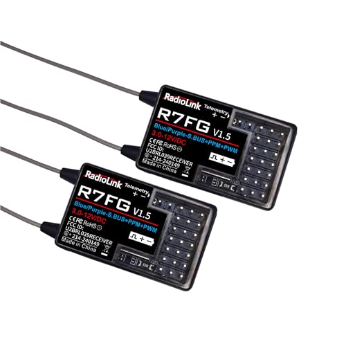 Radiolink R7FG 7 Channel Gyro Receiver 2.4GHz Integrated Telemetry Long Range Control for RC Car...