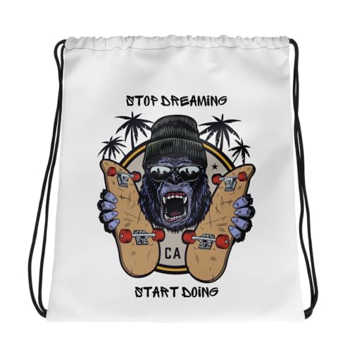 Sac à cordon Gorilla Skater multicolore taille unique pour le quotidien