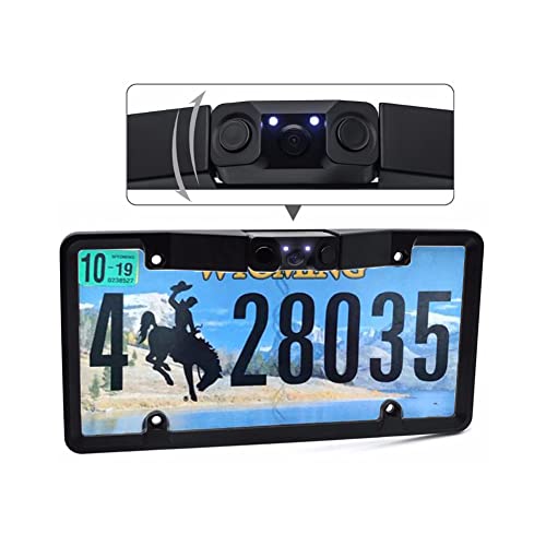 Cuifati IP67 License Plate Backup Camera, License Plate Parking Sensor Rearview Reverse Backup Camera Connected with Any Rearview Monitor and Display Used to Reduce Accident wear