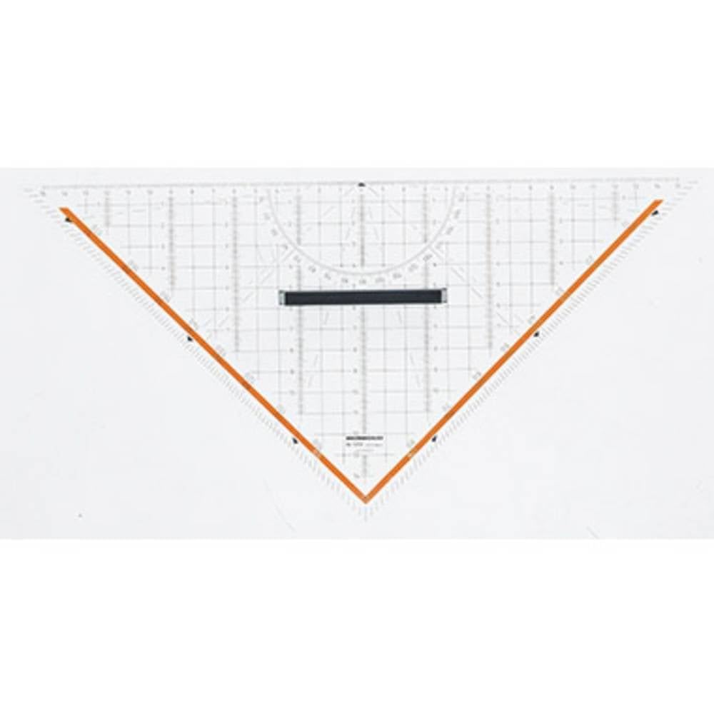 Rumold 1058 Geometry Square Transparent Length of Hypotenuse 32.5 cm