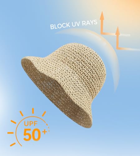 Sombrero de Playa Plegable de Paja para Mujer miniatura 2