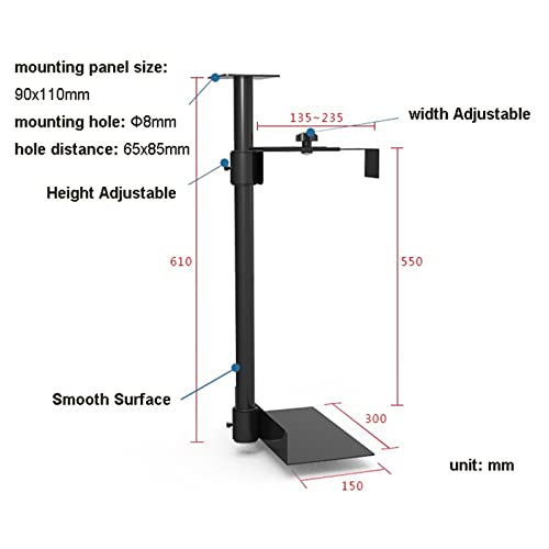 Soporte para CPU ajustable para montaje bajo escritorio - Soporte universal de acero para torre de PC con giro de 360° y ancho y alto ajustables miniatura 2