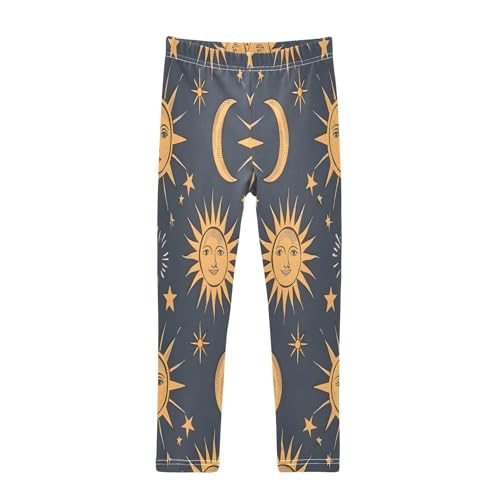 Toddler Girls Leggings Printed Yoga Pants Leggings Sun Moon and Stars for Kids