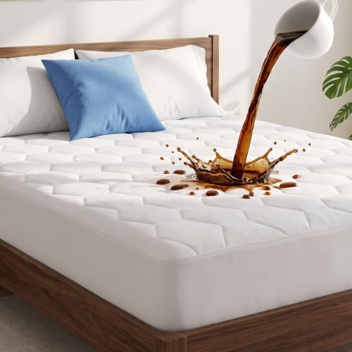Softhour 2-Pack Twin Hexagonal Quilted Mattress Protector...
