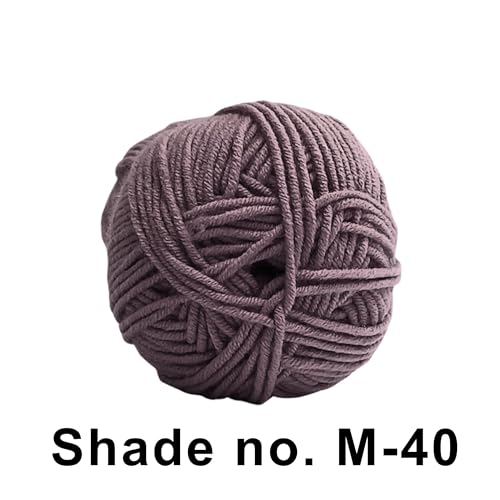 Image of VCR 4ply Dark Purpple Yarn, 100 Grams Hank, 190 Meters Length, Acrylic Ball for Crochet and Knitting, Soft Crosia Threads, Pack of 1 Yarn, Suitable for DIY Crafts