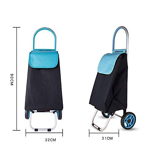 Carrito de mano plegable para compras color amarillo miniatura 4