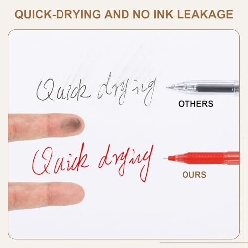 Bolígrafos de gel 0.5mm pack 24 tinta roja PATIKIL miniatura 3
