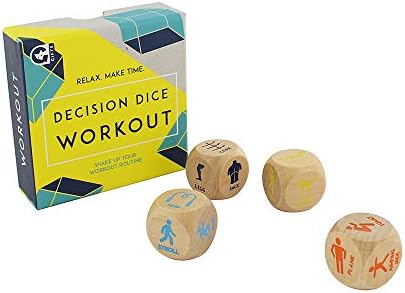 Ginger Fox Relax Make Time Exercise Workout Decision Dice - 4 Dice Includes Yoga, Drill, Cardio & Body Workout Exercises