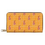 VOSERY Cartera de piel para mujer, billetera plegable para múltiples tarjetas, bonita cartera de pera cuadrada para mujer, cartera larga
