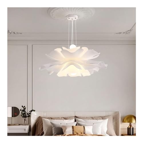 Suspension fleurie blanche dimmable pour régler l'éclairage de votre salon - 2
