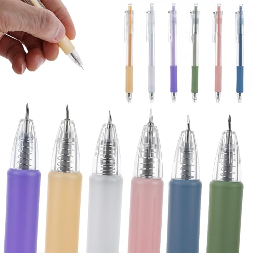 YUXIANLB 6-teiliges Messerstift, Allzweck-Schnitzwerkzeug für Bastelpapier, kreativer einziehbarer Hobby-Messerstift zum Selbermachen, Exacto-Bastelmesserstift für Kunstdruckpapier-Scrapbooking