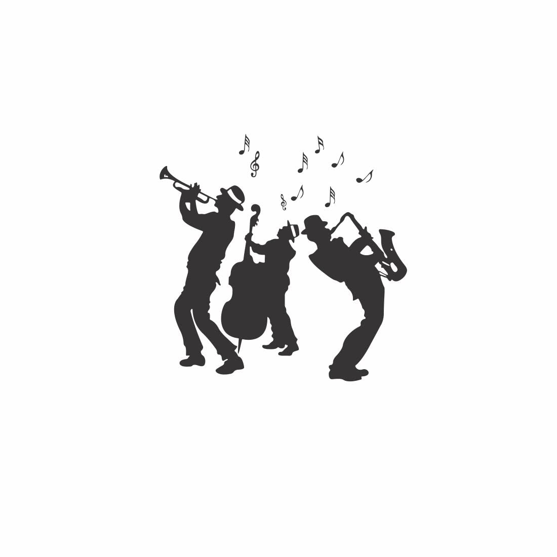 Jump up Music Band Black Wall Sticker Self Adhesive Sticker (Pack of 1) Size 45 X 45