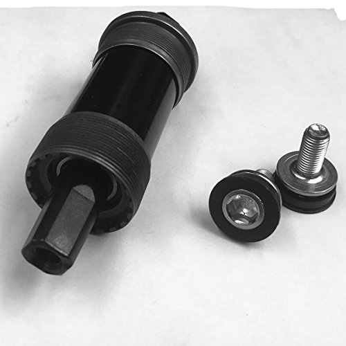 DONSP1986 English Square BB Bike Bottom Bracket Set,Square Taper, Aluminum (Black-68x122mm)