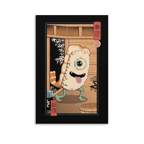 G gA[g Cg Yokai Sushi in Edo 킢 |X^[  LoXEH[A[g 16x24inch(40x60cm)